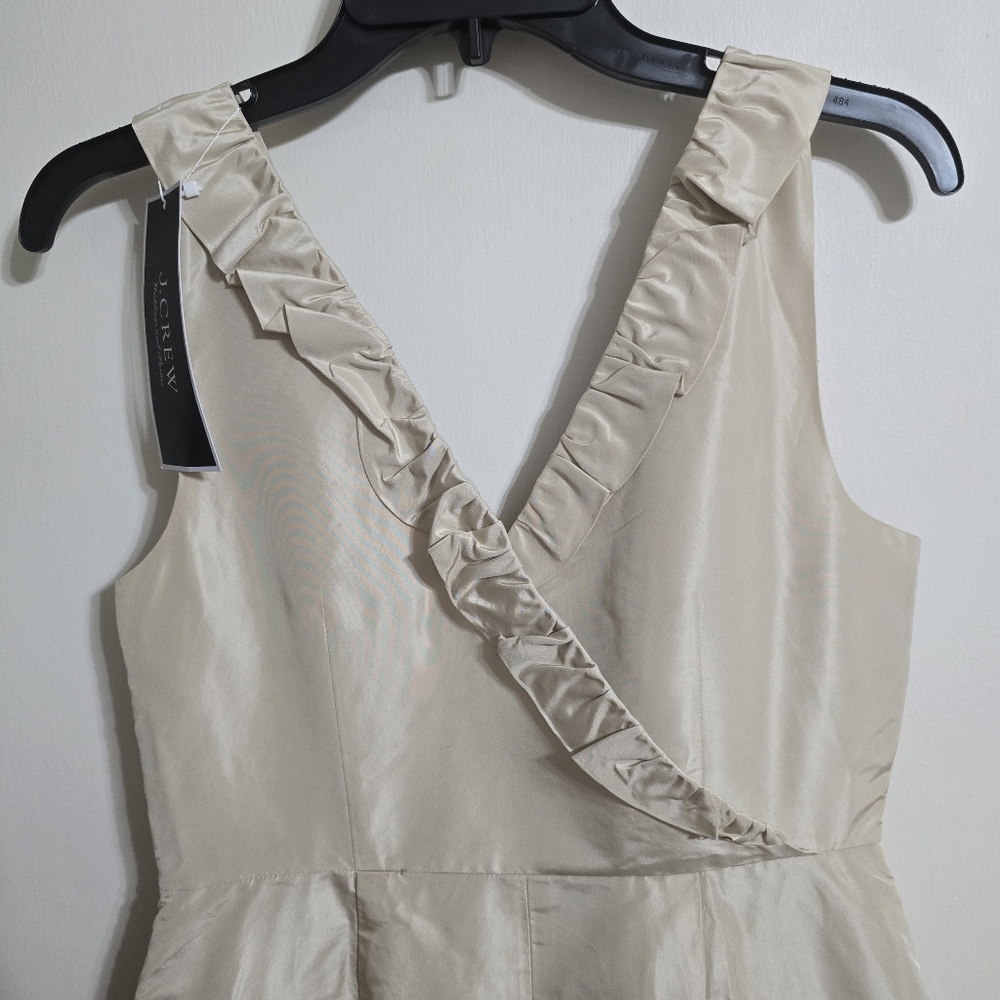 J.Crew Size 8 Silk Beige Dress
